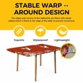 thumbnail image 4 of Red Crane Table Cloths for 3 Foot Rectangle Tables, Vintage Red Teal Spring Floral Botanical Patio Waterproof Elastic Fitted Tablecloths, Washable Rectangular Table Cover for Camping, 4 of 8