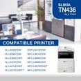 thumbnail image 2 of 4-Pack BK/C/M/Y TN436 Toner Cartridge: Compatible TN436 TN-436 Replacement for Brother HL-L8260CDW L8360CDW L8360CDWT L9310CDWTT DCP-L8410CDW MFC-L8610CDW L8690CDW L8900CDW L9570CDWT Printer, 2 of 6