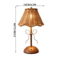 thumbnail image 2 of Orangide Rattan LED Table Lamp Rechargeable Touch Dimmable Bedside Light with Woven Shade for Living Room Bedroom Patio, 2 of 6