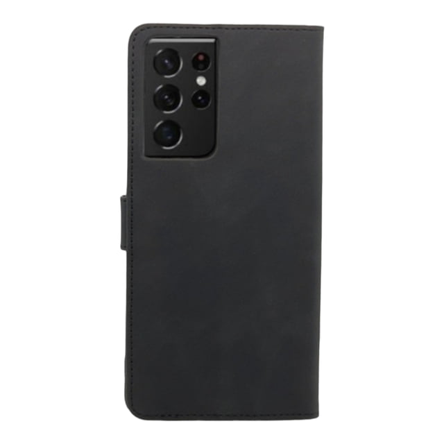 Funda Cartera Suave Cely Vesmir Para Samsung S21 Ultra Negro Más 2 Micas De Cristal