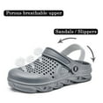thumbnail image 2 of Garden Clogs Mens Water Clogs Summer Breathable Sports Sandals Slip On Beach Sandals Outdoor Indoor Garden Shoes Grey 41, 2 of 3