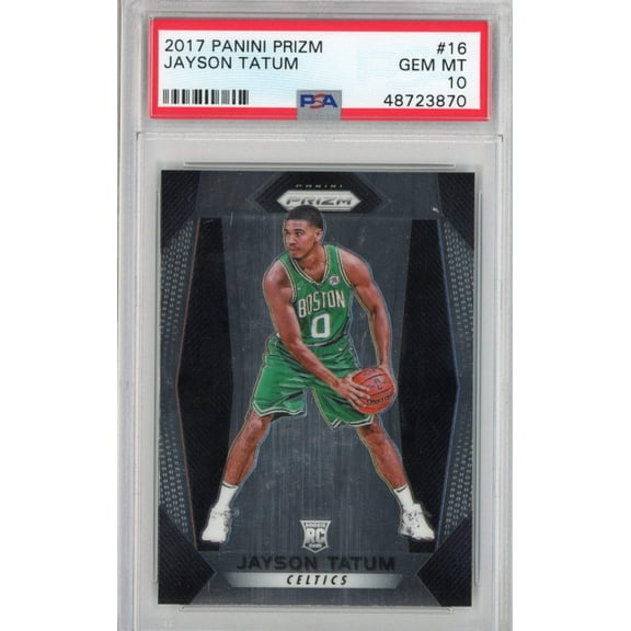 Graded 2017-18 Panini Prizm Jayson Tatum #16 Rookie RC Basketball Card PSA 10 Gem Mint