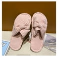 thumbnail image 3 of Women  Corduroy Slippers House Slides for Woman Home Bedroom Bathroom Spa Hospital Open Toe Corduroy Slippers Anti Slip Cozy Comfortable, 3 of 9
