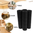 thumbnail image 3 of CRAFTHROU 4Set Cylindrical Bed Frame Feet Covers Black Foam for Furniture Leg Protection and Noise Reduction, 3 of 6
