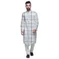 thumbnail image 1 of Atasi Cotton Flex Asymmetrical Long Sleeve Kurta For Men Printed Designer Kurta, 1 of 1