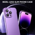 thumbnail image 6 of SaniMore Case for iPhone 14 Pro Max (6.7" 2022), Thin Skin-feel Borderless Slim Minimalist Lightweight Frameless Matte Rugged Shockproof Anti-fall Cover [Duty Protective] - Black, 6 of 14