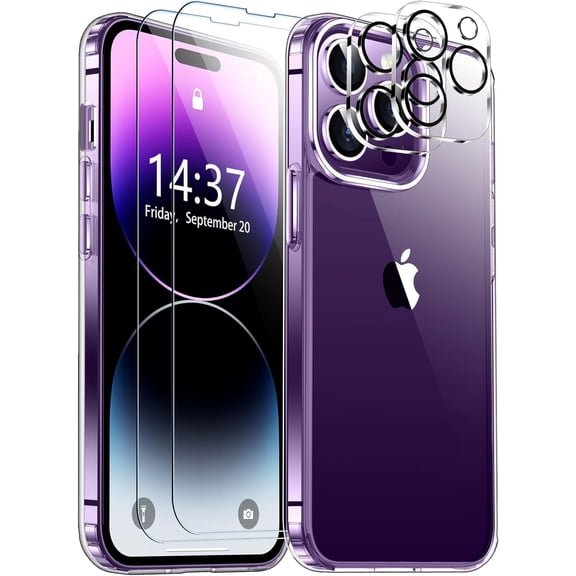 Entronix 5-in-1 Clear Case iPhone 14 Pro Max with Camera and Screen Protector