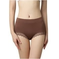 thumbnail image 2 of Itsame Lingerie Underpants for Womens Panties New Leak Proof High Waist Underwear Coffee Size L, 2 of 4