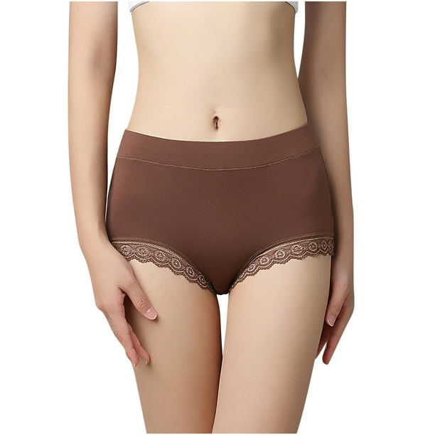 DPTALR Women's Large Underwear Medium High Waist Middle-Aged Underwear 