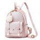 thumbnail image 1 of Mochila de moda para niñas, Mini mochila, bolso para mujeres, adolescentes, bolso de cuero PU, mochila con pompón, bolso de hombro, 1 of 3