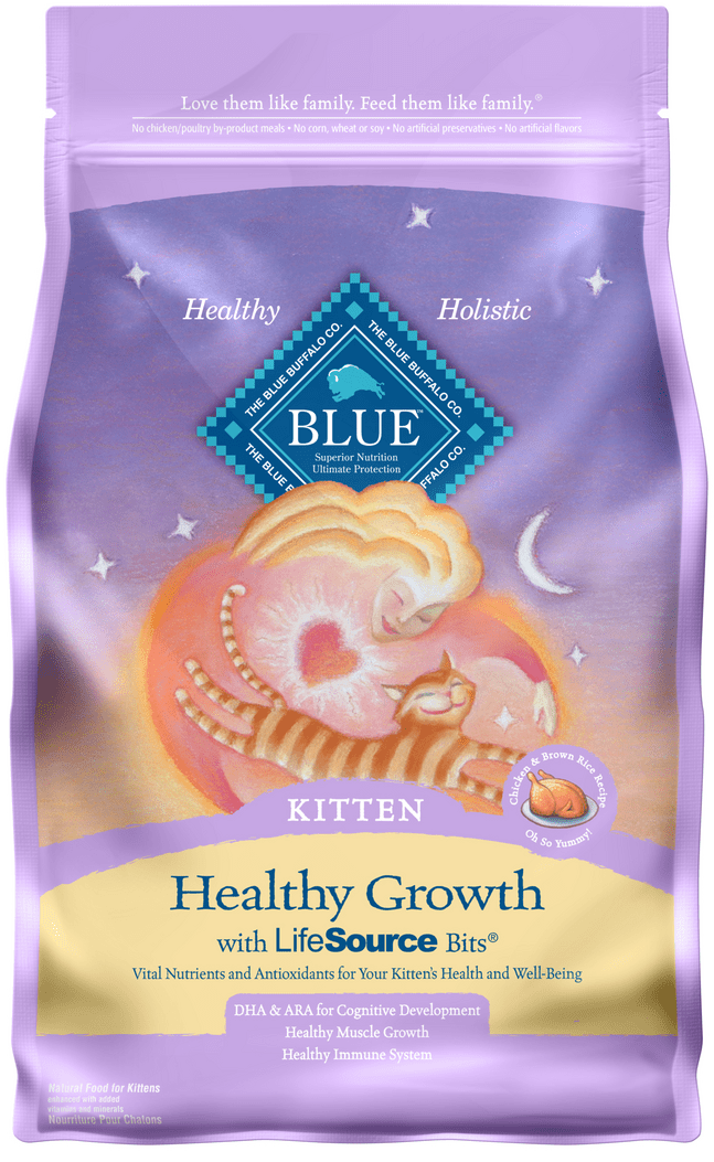 Photo 1 of Blue Buffalo Healthy Growth Chicken & Brown Rice Recipe Kitten Premium Dry Cat Food - 5lbs