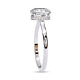 thumbnail image 3 of Solitaire Wedding Engagement Ring for Women | Center 8mm Cushion Cut Lab Created Moissanite Stackable Band Promise Rings in 14K Solid White Gold Jewelry Gift for Her, Ring Size 7, 3 of 6