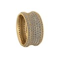 thumbnail image 3 of Natural 5Ct Round Diamond 7Row Concave Anniversary Eternity Band Ring 10k Gold KL I1, 3 of 3
