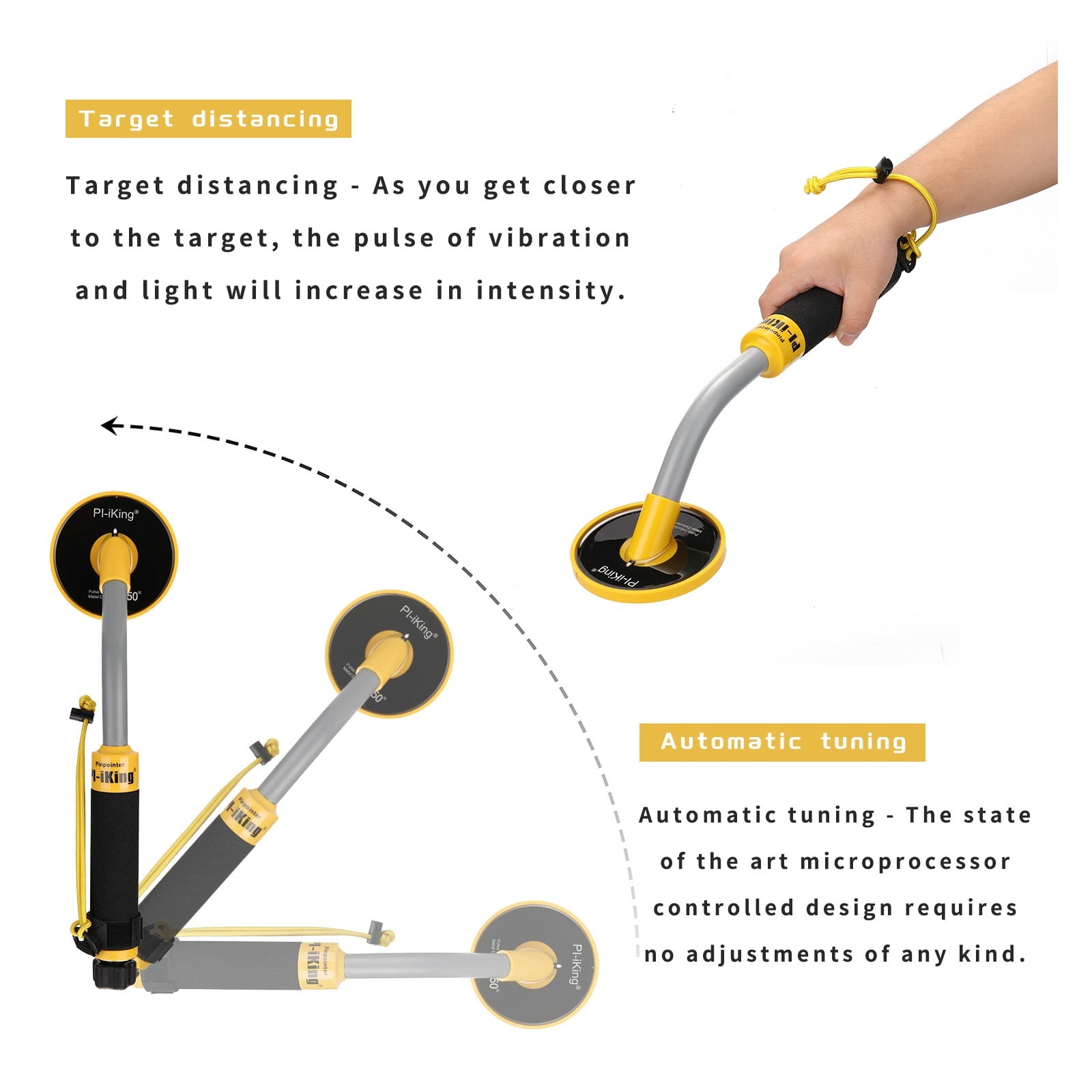 Professional Metal Detector 750 30m Targeting Pinpointer Pulse Induction (PI) Underwater Metal Detector Waterproof Vibrator