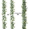 thumbnail image 2 of QAZbgdl Simulated Rattan Money Leaf Artificial | 2-Pack Boho Decor Bundle | 180cm Tall Faux Greenery for Wall & Table Arrangements, 2 of 8