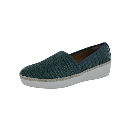 

Fitflop Womens Casa Espadrille Raffia Slip On Loafer Shoes Sea Blue US 5