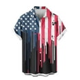 thumbnail image 5 of Yghzkop Mens Summer T Shirts USA 4th of July Shirts Star Stripes Print Fallow American Flag Short Sleeve Crew Neck Patriotic Independence Day Tee Top for Beach Party, 5 of 6