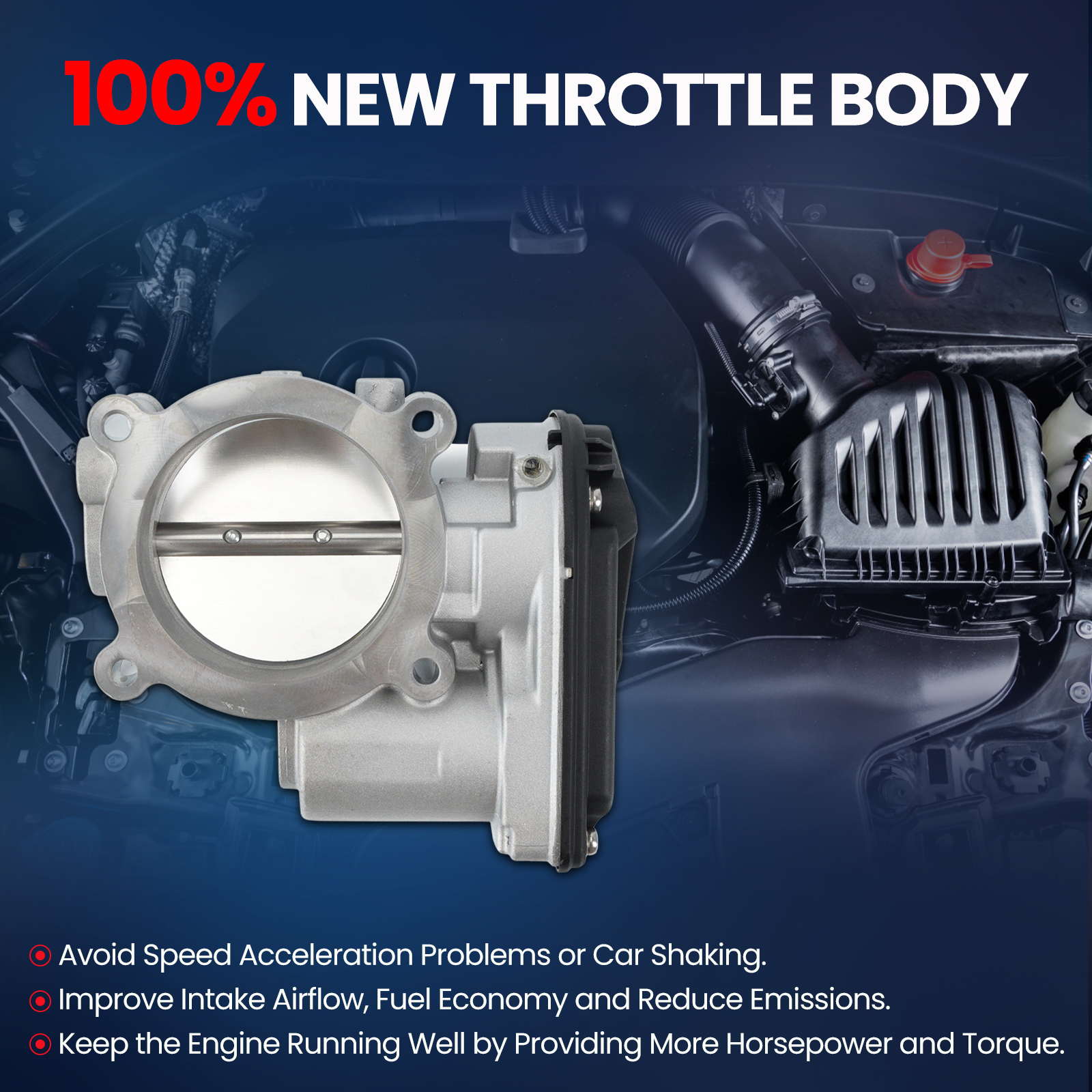 MOCA AUTOPARTS Throttle Body Fit for 2015-2020 Ford Transit-150 Transit-250 V6 3.5L
