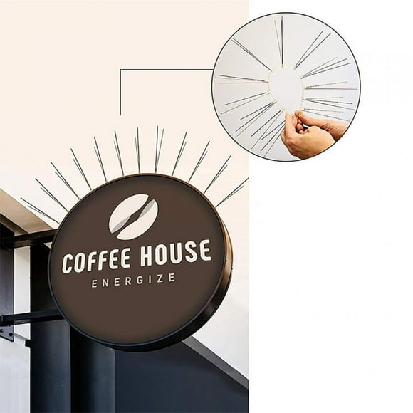 Bird Spikes, Practical Multipurpose Woodpecker Deterrent Spikes 10pcs 30cm For Eaves For Fences For Balconies For Railings