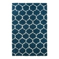 thumbnail image 3 of Unique Loom Trellis Shag Collection Area Rug - Ruby (5' 3" x 8' Rectangle Navy Blue/Ivory), 3 of 11