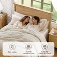 thumbnail image 5 of ReNest Queen Size Platform Bed Frame, Modern Farmhouse Style, Wood Slat Support, No Box Spring Needed, Natural, 5 of 15