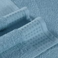 thumbnail image 2 of "GLAMBURG 100% Cotton Ultra Soft 6 Pack Towel Set, Contains 2 Bath Towels 28x55 Inches, 2 Hand Towels 16x24 Inches & 2 Wash Coths 12x12 Inches, Compact Absorbent Lightweight & Quickdry - Sky Blue", 2 of 6