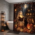 thumbnail image 5 of Halloween Shower Curtain Vintage Fall 70.9x59.1in Polyester Waterproof & Quick Dry for Bathroom Bathtub Home Apartment by MPOISVA, 5 of 7