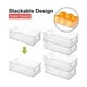 thumbnail image 3 of contenedores de plástico para almacenamiento de refrigerador y despensa, 10 x 6 x 3 pulgadas, contenedores organizadores apilables para refrigerador con asa para cocina, refrigerador,, 3 of 5