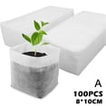 thumbnail image 3 of 100Pcs Biodegradable Plant Grow Nursery Bag Garden Planting Seedling Bags E1Y4, 3 of 3