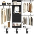 thumbnail image 5 of Homieasy 96" Closet System with 3 Hanging rods and Shelves, Sturdy Clothing Wardrobe with 4 Drawers & Mirror, Black, 5 of 7