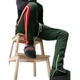 thumbnail image 5 of Ma Croix Mens Stripe Track Pants Skinny Fit Stretch Casual Elastic Athletic Training Slim Joggers, 5 of 5