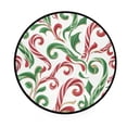 thumbnail image 2 of 36.2 Inch Round Floor Mat Red and Green Candy-cane Carpet Decor Rug for Living Room Bedroom, 2 of 6