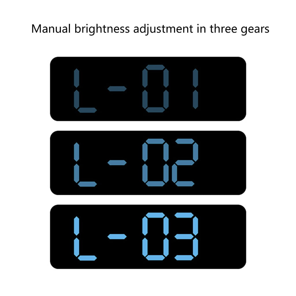 Oasiva 9Inch Digital Wall Clock LED Alarm Clock Large Display, 3 Level Brightness Adjustable with Calendar and Temperature