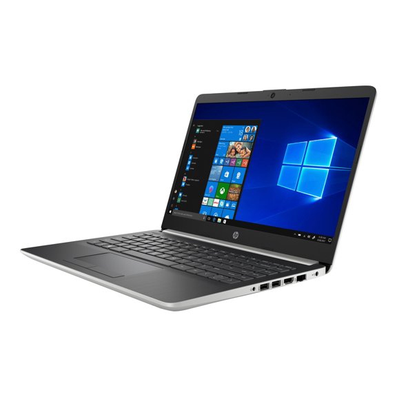HP 14" Laptop, AMD A-Series A4-9125, 4GB RAM, 64GB SSD, Windows 10 Home in S mode, Natural Silver/Ash Silver, 14-dk0045nr
