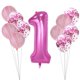 thumbnail image 3 of 11/25 Uds. Globo de látex transparente de ágata de mármol conjunto de confeti de lentejuelas cumpleaños fiesta de aniversario número Kits de decoración para fiestas Ágata rosa+lentejuelas rojas rosas Matsuzay JJ15589-01, 3 of 6