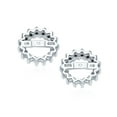 thumbnail image 3 of Bling Jewelry Womens Removable Black CZ Halo Earring Jackets for Studs .925 Sterling Silver, 3 of 5