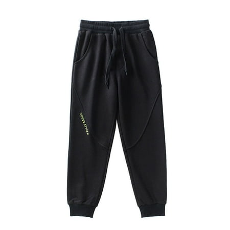 Mlzmgr Joggers for Girls Boys Elastic Waisted Loose Fitted Casual Workout Running Activewear Trousers 5-14 Years