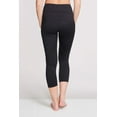 thumbnail image 4 of High Waisted Slimming Capri Legging in Solid Black, 4 of 7