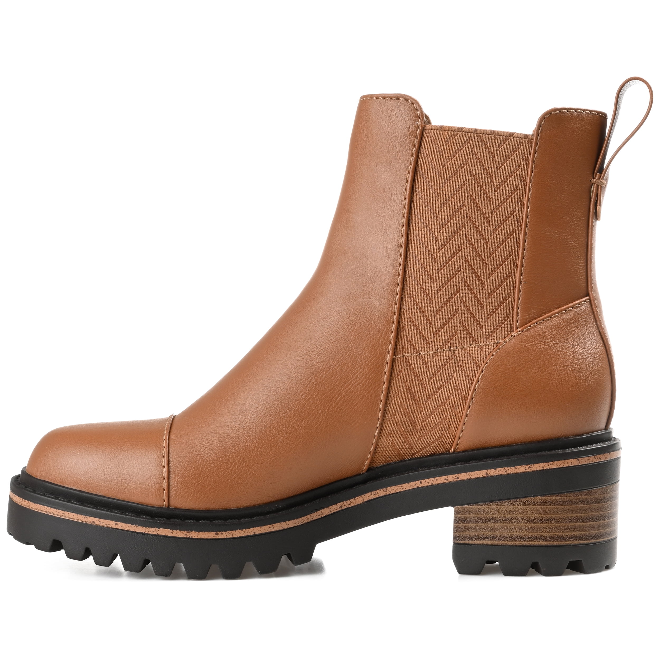 Journee Womens Mirette Pull On Stacked Heel Booties