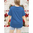 thumbnail image 5 of XCHQRTI Heart LOVE Shirt for Women Plus Size Graphic Tee Short Sleeve Casual Shirt, 5 of 6
