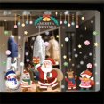 thumbnail image 2 of Calcomanías navideñas para ventana, adhesivos de decoración navideña de 2 hojas, muñeco de nieve, alce, copo de nieve, 2023, 2 of 4