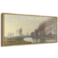 thumbnail image 4 of IDEA4WALL Extra Large Framed Canvas Print Wall Art Vintage Peaceful River Fishing Idyllic Illustrations Countryside Antique Fine Art Retro Wall Decorative Oversized Artwork - 60"x30", 4 of 5