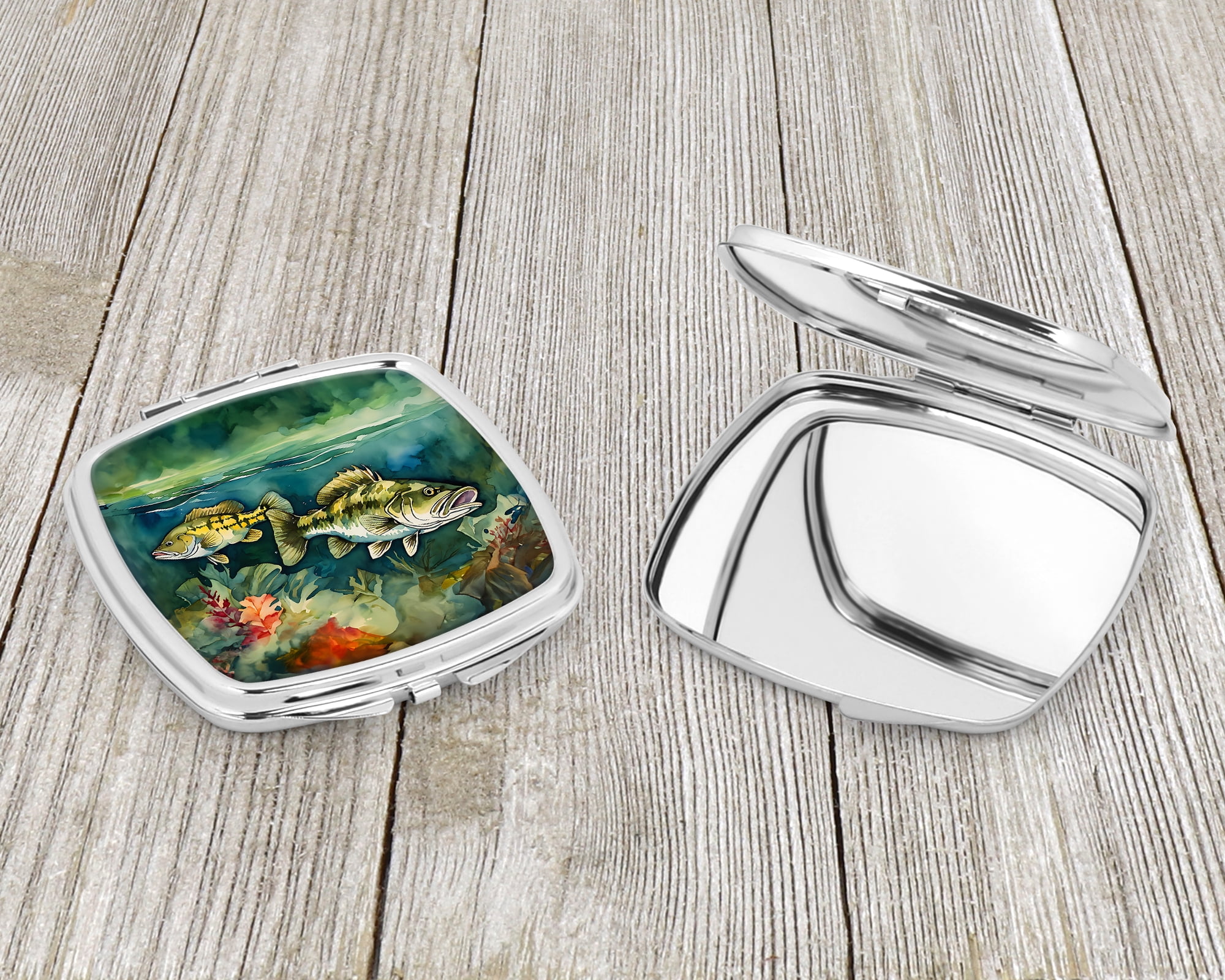 Smallmouth Bass Compact Mirror 2.75 in x 3 in
