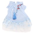 thumbnail image 2 of Falda Hanfu de estilo chino para mascotas, suave, elegante, transpirable, Pettiskirt para mascotas, perros, azul, L, 2 of 5