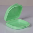 thumbnail image 3 of 2 Pieces Denture Storage Box Replacement Odorless Protective 2 Pieces PP Dustproof Tear-resistant Organizing Draining Case Accessories Green, 3 of 9