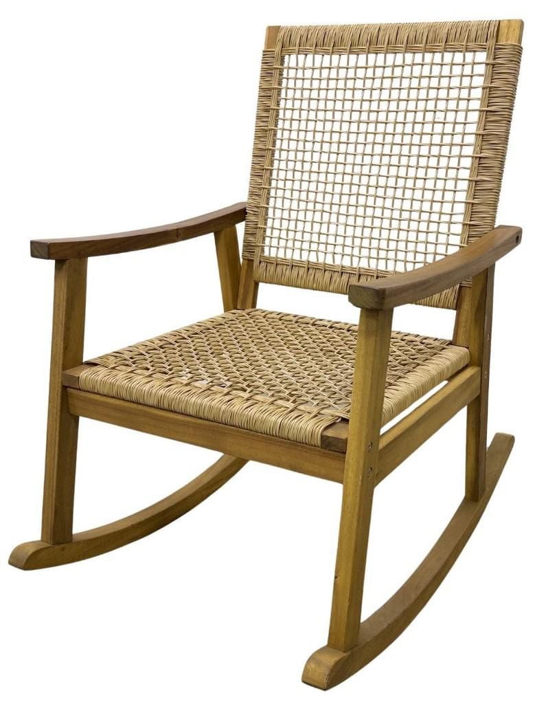 Chaise berçante Lara avec assise et dossier en osier