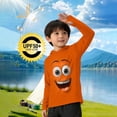 thumbnail image 2 of HAOTAGS Kids Sun Protection Hoodie,UV Protection Fabric Long Sleeve Hooded Design Breathable Stretch Blend Orange 5-6T, 2 of 6