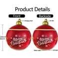 thumbnail image 5 of Bola de Navidad inflable con luz de PVC, bola grande decorada al aire libre de 24 pulgadas con luz, control remoto, bomba de aire para decoraciones de patio y piscina, color rojo JAMW Sencillez, 5 of 5
