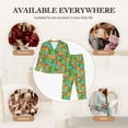 thumbnail image 7 of Lsque Pineapple Pattern Long Sleeve Pajama Set for Women - Soft 2-Piece Sleepwear and Loungewear Set with Pockets, Comfy Nightwear-Small, 7 of 7