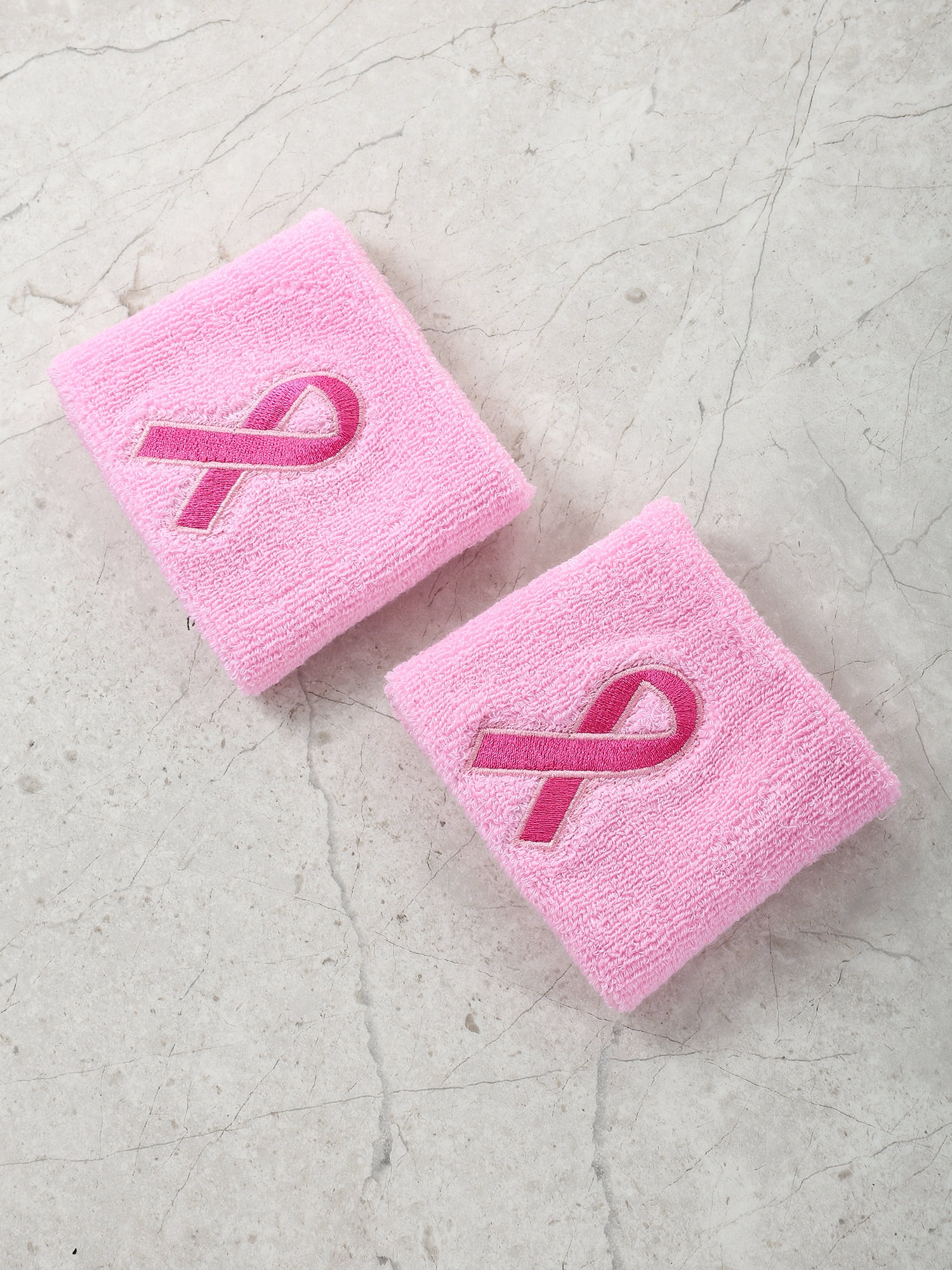 Breast Cancer Awareness Sweat Bands, 2 Pieces, Pink